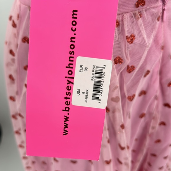 NWT Betsey Johnson dress hearts pink size 8 Valentines Day dress - Picture 7 of 9